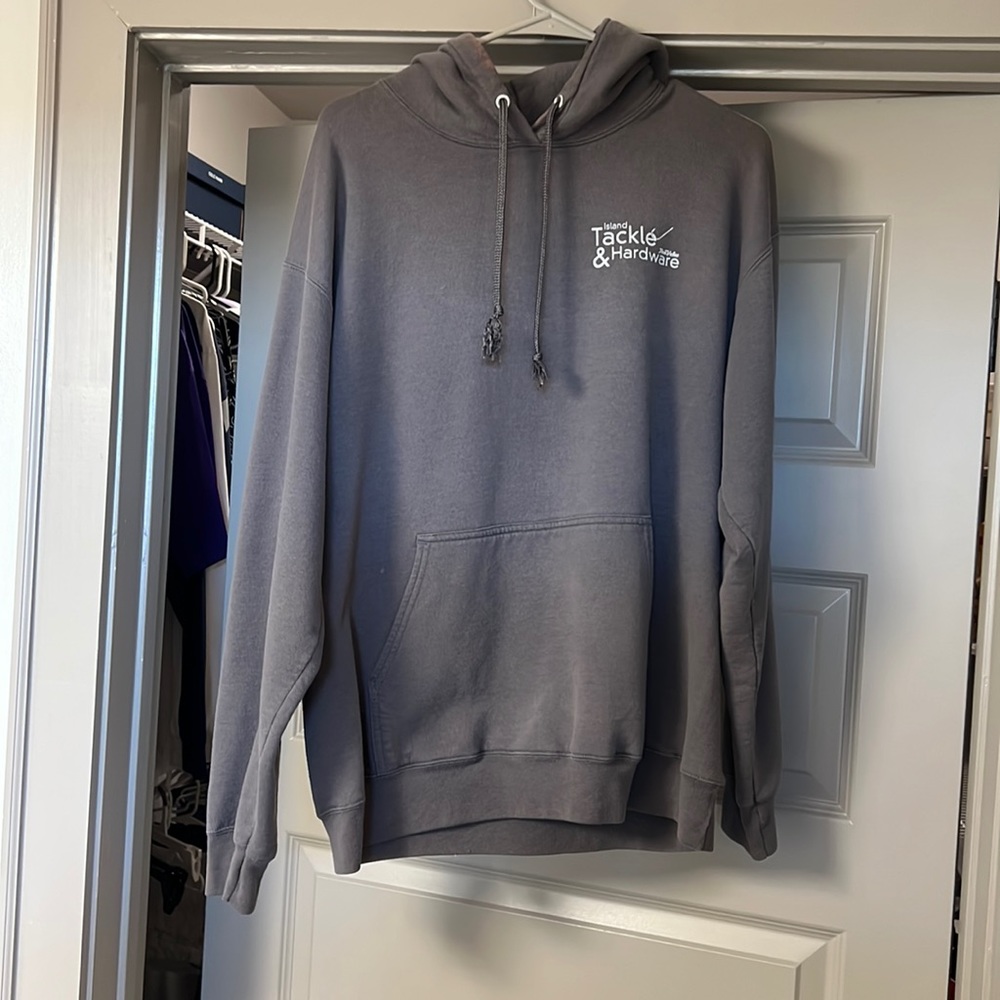 Grey Island Tackle and Hardware Hoodie